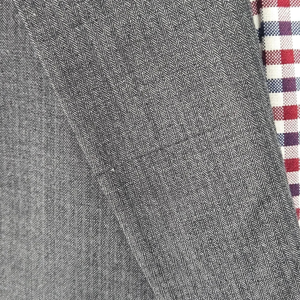 Kenneth Cole Men's Sport Coat Blazer Two Button‎ Gray Herringbone Wool Slim 50L